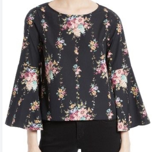 Alice + Olivia Tops - Alice + Olivia  bell sleeve floral blouse